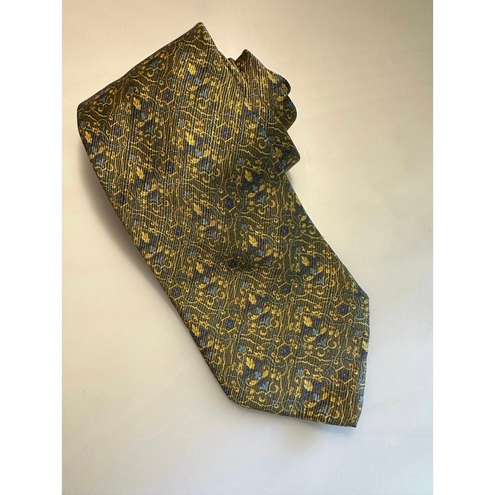 Barney's New York Silk Yellow Tie Handmade in Italy